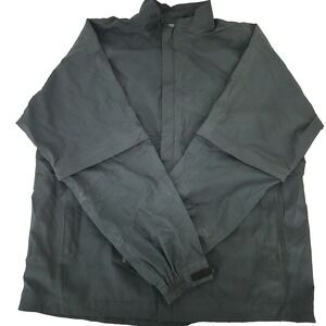 FootJoy‎ Jacket Mens L Black Dry Joys Convertible Sleeve  Full Zip Windbreaker